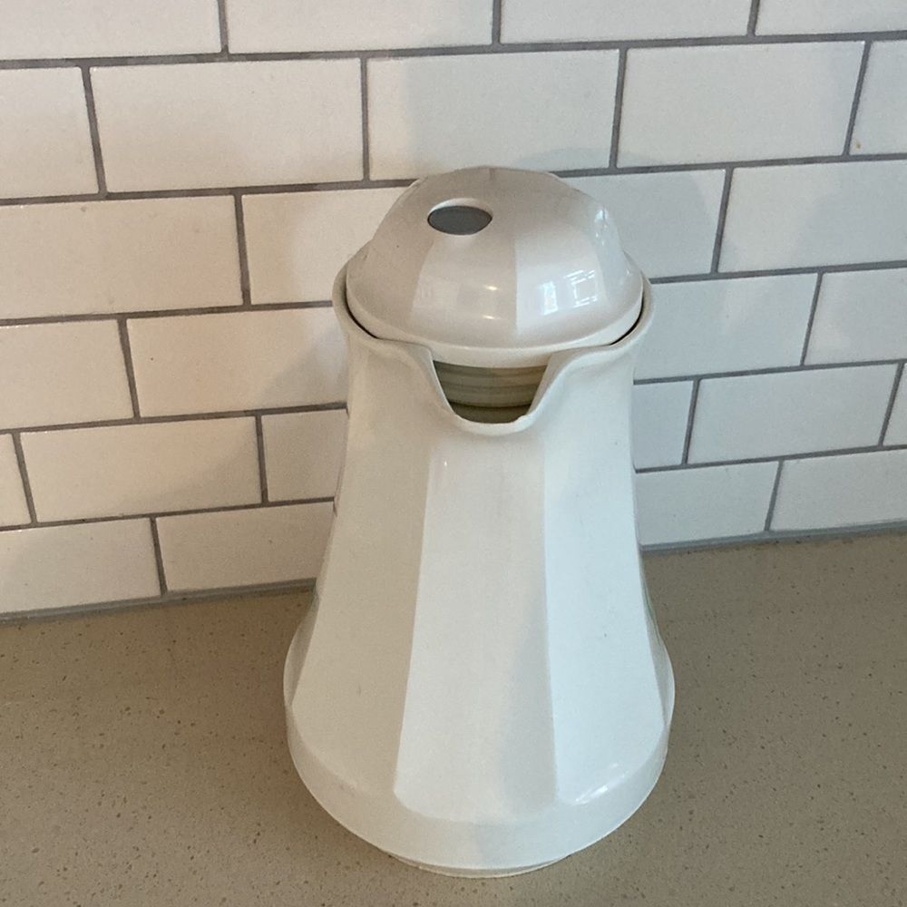 Vintage 80s Thermos Pink Flower Christa Coffee Butler Carafe - Picture 4 of 14